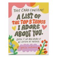 Top 3 Things Greeting Card